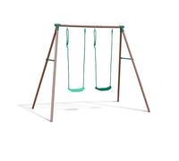Portique en acier 2 balançoires pour enfant - Malo L. 2,17 x P. 1,53 x H. 1,95 m - Soulet