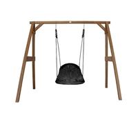 AXI Portique en Bois FSC Marron avec Balançoire Nid d’Oiseau Enfant 100 cm Roxy | Balançoire ronde pour le jardin