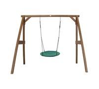 AXI Portique en Bois FSC Marron avec Balançoire Nid d’Oiseau Enfant 100 cm Summer | Balançoire ronde pour le jardin
