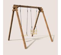 Portique en bois carré 2 agrès avec bala