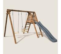 Portique en bois carré 2 agrès avec bala