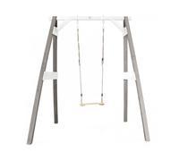 AXI Portique en Bois FSC Gris / Blanc avec Balançoire Enfant | Balançoire pour l’extérieur / le jardin