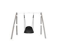 AXI Portique en Bois FSC Gris / Blanc avec Balançoire Nid d’Oiseau Enfant 100 cm Roxy | Balançoire ronde pour le jardin
