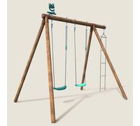 Soulet Portique balançoire bois Soulet : 2 balançoires, 1 échelle - Arthur - 505888
