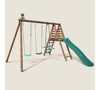 Portique balançoire en bois Soulet avec toboggan - Violette