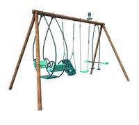 Soulet Portique En Bois 4 Agrès - De 6 Mois À 12 Ans-6 Enfants-suzanne