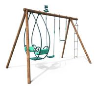 Soulet Portique bois 1 balançoire 1 échelle 1 trapèze 1 balancelle - Juliette - 004501