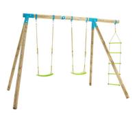 Portique gineste tp toys 2 balancoires / echelle corde / kit d'ancrage h.209 cm