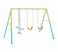 Portique Intex 3 agrès face a face et 2 balançoires couleurs