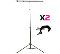 Portique jeux de lumière 2.6M avec barre en T, max 25kg + 2 crochets de fixations