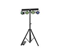 Portique Lumières DJLIGHT60 2 Projecteurs PAR 12 LED RVBB de 1W, 2 Moon Flower à LED RGBWA, DMX DJLIGHT60