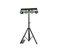 Portique Lumières DJLIGHT60 2 Projecteurs PAR 12 LED RVBB de 1W, 2 Moon Flower à LED RGBWA, DMX DJLIGHT60