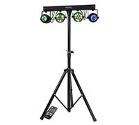 Portique Lumières Ibiza Light DJLIGHT60 2 Projecteurs PAR 12 LED RVBB de 1W, 2 Moon Flower à LED RGBWA, DMX DJLIGHT60