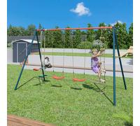 Portique métal 2,20 m axion maho - 5 enfants bleu/corail TU