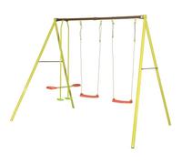 Portique métal - 2,20m - 2 balançoires et 1 face à face - ELIROU TRIGANO