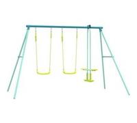 Portique metal tp toys 2 balancoires / vis-a-vis / kit d'ancrage h.185 cm G