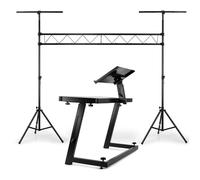 Portique Pont 3M de hauteur IBIZA LIGHT pour jeux de lumières SONO DJ + Support POUR TABLES DE MIXAGE, PLATINES, CONTRÔLEURS, PC
