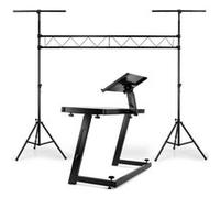 Portique Pont 3M de hauteur IBIZA LIGHT pour jeux de lumières SONO DJ + Support POUR TABLES DE MIXAGE, PLATINES, CONTRÔLEURS, PC