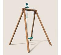 Portique simple une place en bois rond h