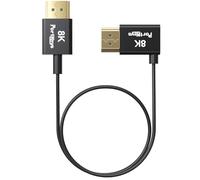 Portkeys Câble HDMI Ultra-Fin 30 cm, Noyau coaxial 10 conducteurs, 2,4 mm de diamètre, Mapping 19 broches complet, 8K@60Hz 4K@120Hz, HDMI A vers A, pour moniteur caméra, TV, PC, (30cm Câble)