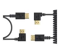 Portkeys Câbles HDMI 8K Lot de 2, cœur en cuivre 3,6 mm, HDMI 2.1 48 Gbps Full PIN, 8K@60Hz 4K@240Hz, HDMl A vers A, pour TV, projecteur, PC, Sony A7SIII, Canon C300, (1m et 30cm Lot de 2)