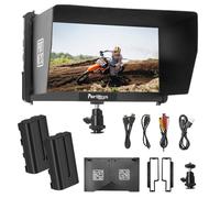 Portkeys HD7H Moniteur Camera 7 Pouces 4K HDMI, inclut Batterie NP-F550, Verre antireflet, Pare-Soleil, Focus Peaking, Fausse Couleur, désqueeze anamorphique pour DSLR