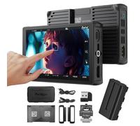 Portkeys LH5C 5,4" Moniteur Caméra 4K HDMI Input Batterie F550 Incluse, Caméra Contrôle Touch Focus pour FX2/FX3/FX30/A6700/A7S III/A7M IV, R5/6/7/8, GH6/BGH1/S5, 3D LUT Waveform Focus Peaking
