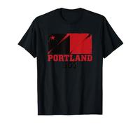 Portland 503 Drapeau divisé Radical PDX Grunge T-Shirt