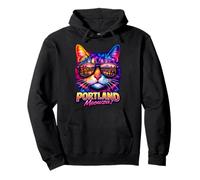 Portland Cat | Lunettes de Soleil Tendance et colorées pour Amoureux des Chatons Sweat à Capuche