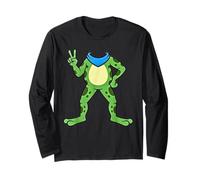 Portland Frog Protest Resist Frog Costume Meme Frog Body Manche Longue