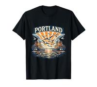 Portland Oregon Souvenir Harbour Navires Portland T-Shirt