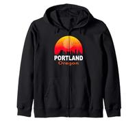 Portland Oregon Vintage Retro Sunset City State USA Sweat à Capuche