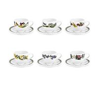 Portmeirion Botanic Garden Lot de 6 tasses à expresso et soucoupe