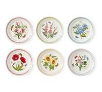 PORTMEIRION Botanic Garden Meadows Set de 6 assiettes à fruits Blanc G