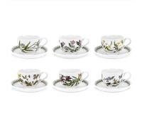 Portmeirion Botanic GardenTradtional Shape Breakfast Lot de 6 tasses et saucières