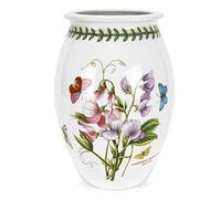 Portmeirion Home & Gifts BG75055 Vase en céramique Motif pois de senteur Blanc/vert