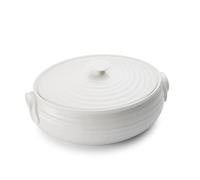 Portmeirion Home & Gifts Casserole ovale blanche de la collection Sophie Conran (petite) - Passe au lave-vaisselle, au micro-ondes, au four et au congélateur - Fabriqué en Angleterre (blanc, cocotte de 3,5 pintes)