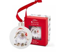 Portmeirion Home & Gifts Ho Boule de Noël en Porcelaine Anglaise Multicolore 9