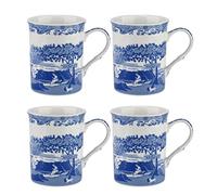 Portmeirion Home & Gifts Lot de 4 Tasses, Porcelaine, Bleu/Blanc, 8.5 x 12 x 10.5 cm