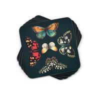 Portmeirion Home & Gifts Lot de 6 Dessous de Verre en liège Multicolore 10,5 x 10,5 cm