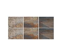 Portmeirion Home & Gifts Pimpernel Earth Lot de 6 Sets de Table en Ardoise 30,5 x 23 cm