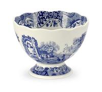 Portmeirion Home & Gifts Plat à Pied Bleu/Blanc