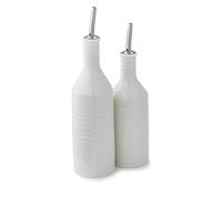 Portmeirion Home & Gifts Sophie Conran Huile et Vinaigre Drizzler Set, Porcelaine (Blanc, 7 x 7 x 26,5 cm)