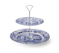Portmeirion Home & Gifts Spode Support à gâteau italien 2 étages Bleu
