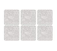 Portmeirion Home & Gifts The Original Morris & Co-Pure Morris Strawberry Thief Lot de 6 sous-Verres avec Dos en liège Multicolore 10,5 x 10,5 cm