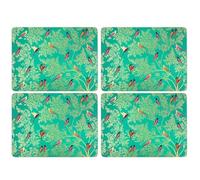 Portmeirion Pimpernel Sara Miller Chelsea Lot de 4 grands sets de table Motif oiseaux verts