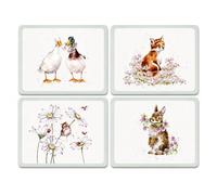 Portmeirion Sets de table Wrendale Designs Motif Fleurs sauvages Lot de 4