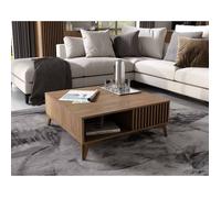 Portmore - table basse - effet bois - 1 tiroir et 1 niche - 80 cm - Bois