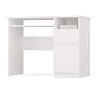 PORTO - Bureau informatique 1 porte et 1 tiroir droite - 51x98,5x75,5cm - Blanc