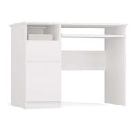 PORTO - Bureau informatique 1 porte et 1 tiroir gauche - 51x98,5x75,5cm - Blanc